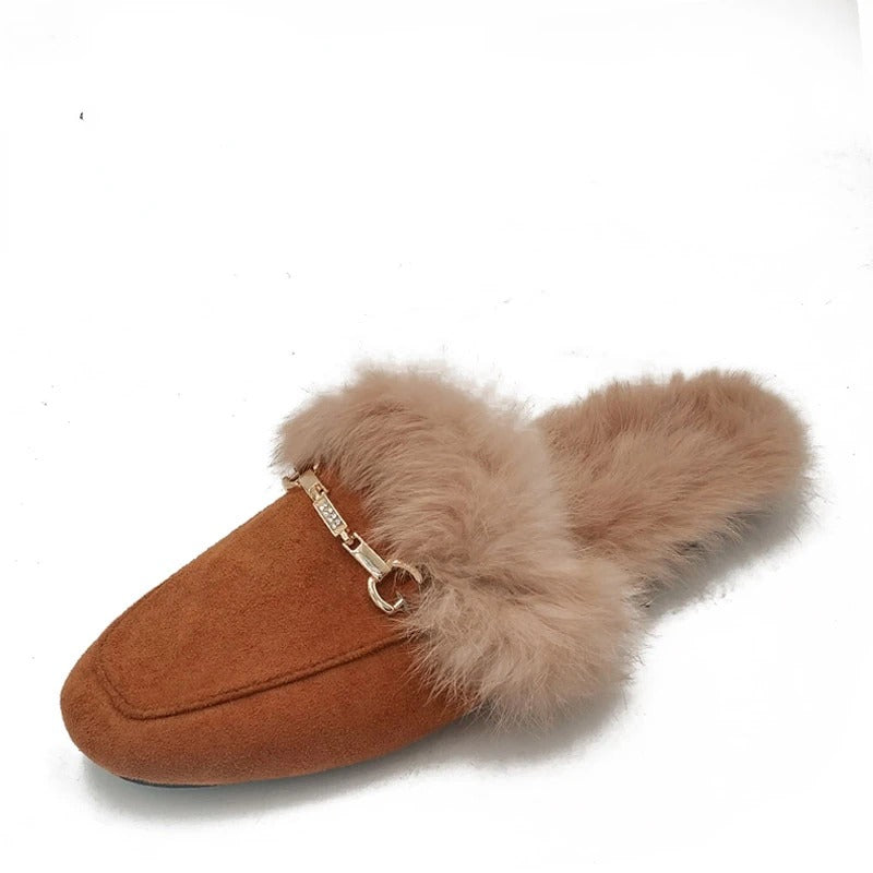 Fur Moccasin Slipper