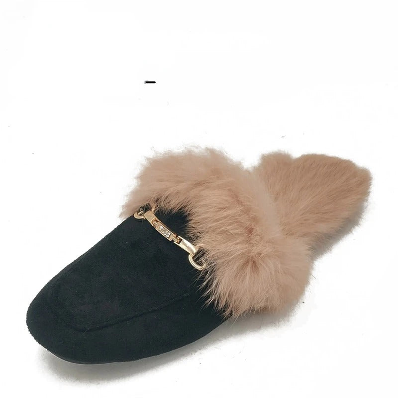 Fur Moccasin Slipper