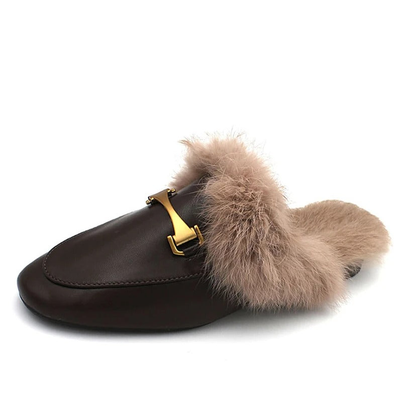 Fur Moccasin Slipper