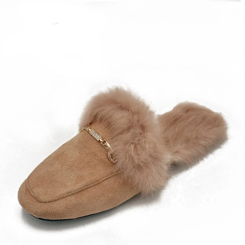 Fur Moccasin Slipper