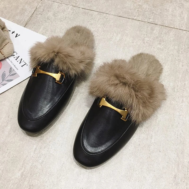 Fur Moccasin Slipper